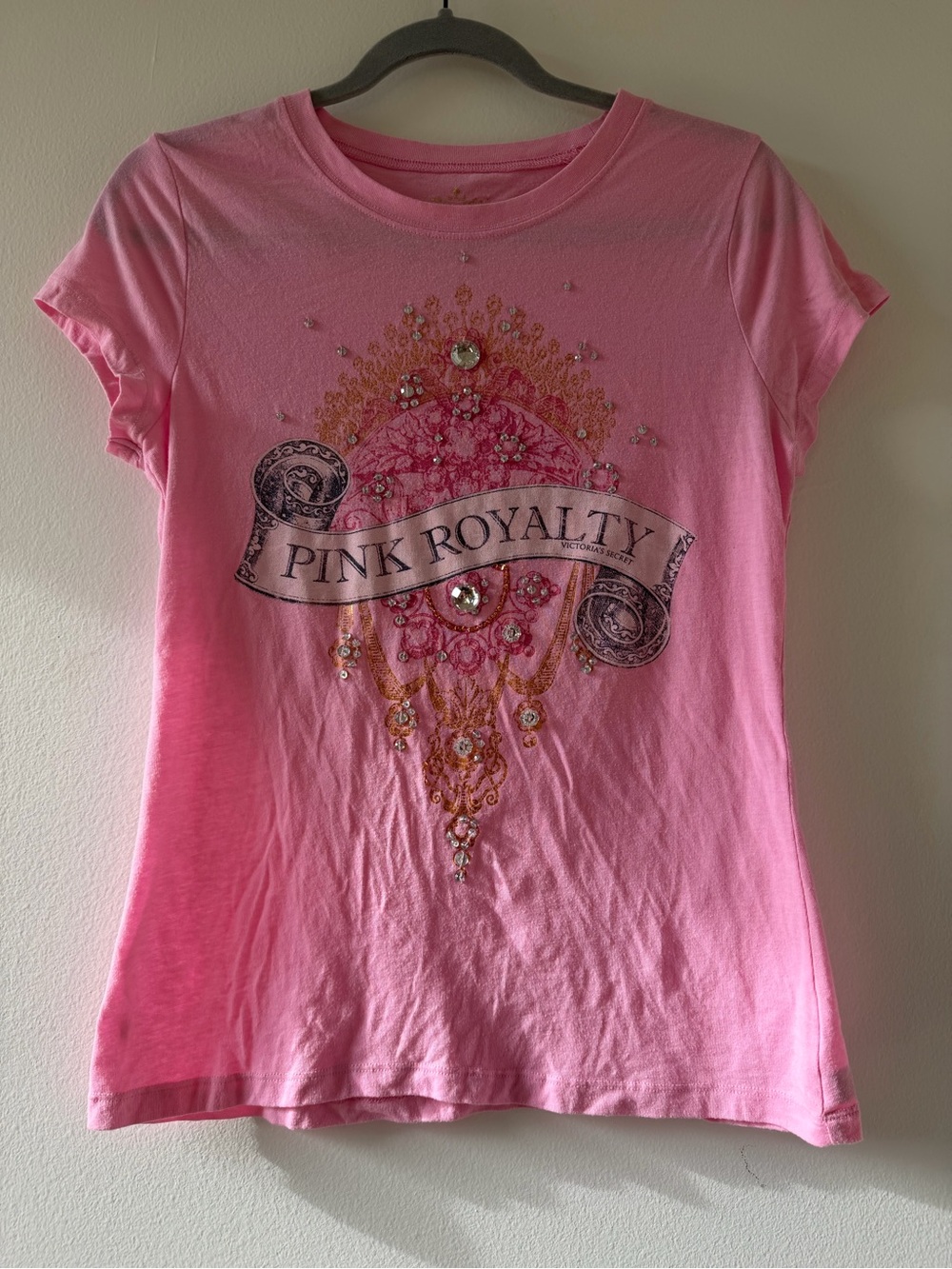 Vintage Victoria’s Secret PINK embellished T-shirt, hot pink